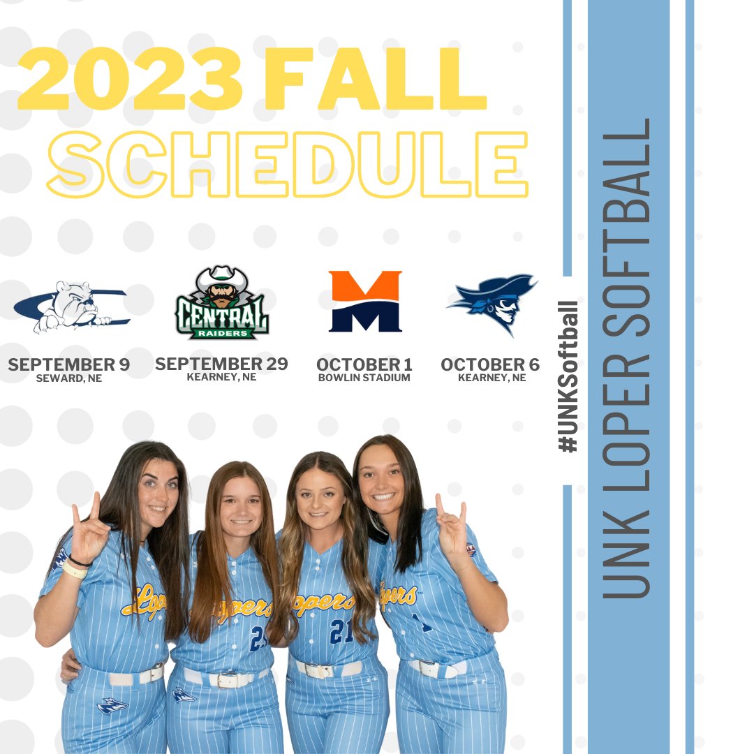 UNKSoftball's tweet photo. FALL SCHEDULE IS SET.

https://t.co/iyCX5IFIW8 https://t.co/JIhuKgXwA7