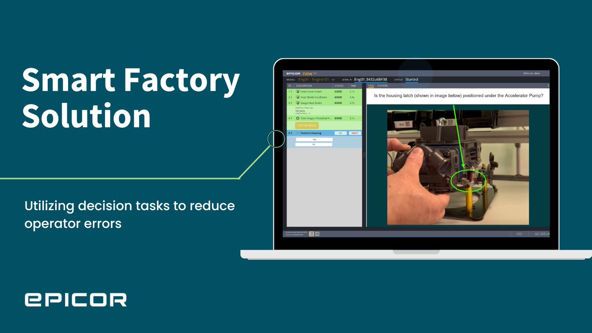 eFlexSystems's tweet photo. Decision tasks are the moments in a production process where operators need to make a choice on if/how to proceed based on different criteria. Check out the blog below that outlines how utilizing decision tasks can reduce operator errors.  https://t.co/sXTeVmWNT1 https://t.co/FklMAWoo5p