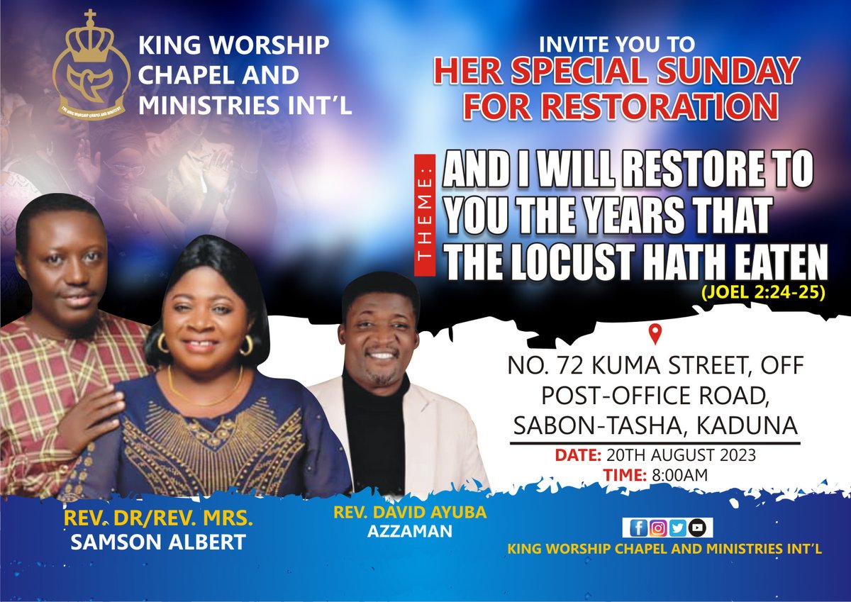 bartlisu's tweet image. Are you ready to experience the restoration power encounter? Pray, plan and share as we await the day of our restoration.