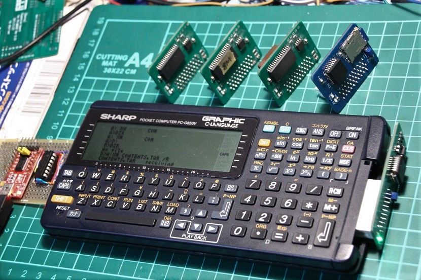 wcinp's tweet photo. ポケコン(PC-G850V)でCP/Mを動かせるメモリ増設ボード(EborsyEEP)の改良版のプリント基板が届いたので早々に部品実装し、無事正常動作を確認しました^^
基板装着時の突入電流対策の効果で装着時の電源電圧変動が殆ど無くなりました
https://t.co/tzRlb09rJr
#G850 #ポケコン #EborsyEEP https://t.co/If1CllZ5qH