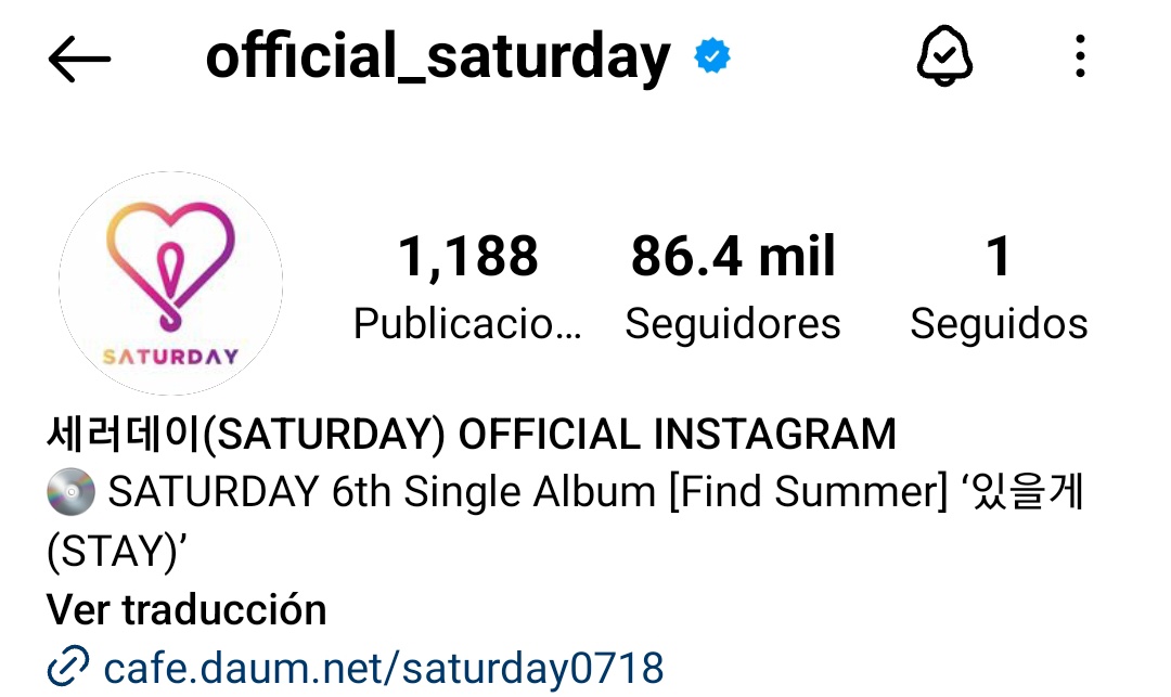 saturday_fan's tweet photo. SATURDAY HA SIDO VERIFICADO EN INSTAGRAM!!!!!!
#SATURDAY #세러데이 #SATURDAYCOMEBACK #FindSummer #StayWithSaturday https://t.co/XfQHagP3xV
