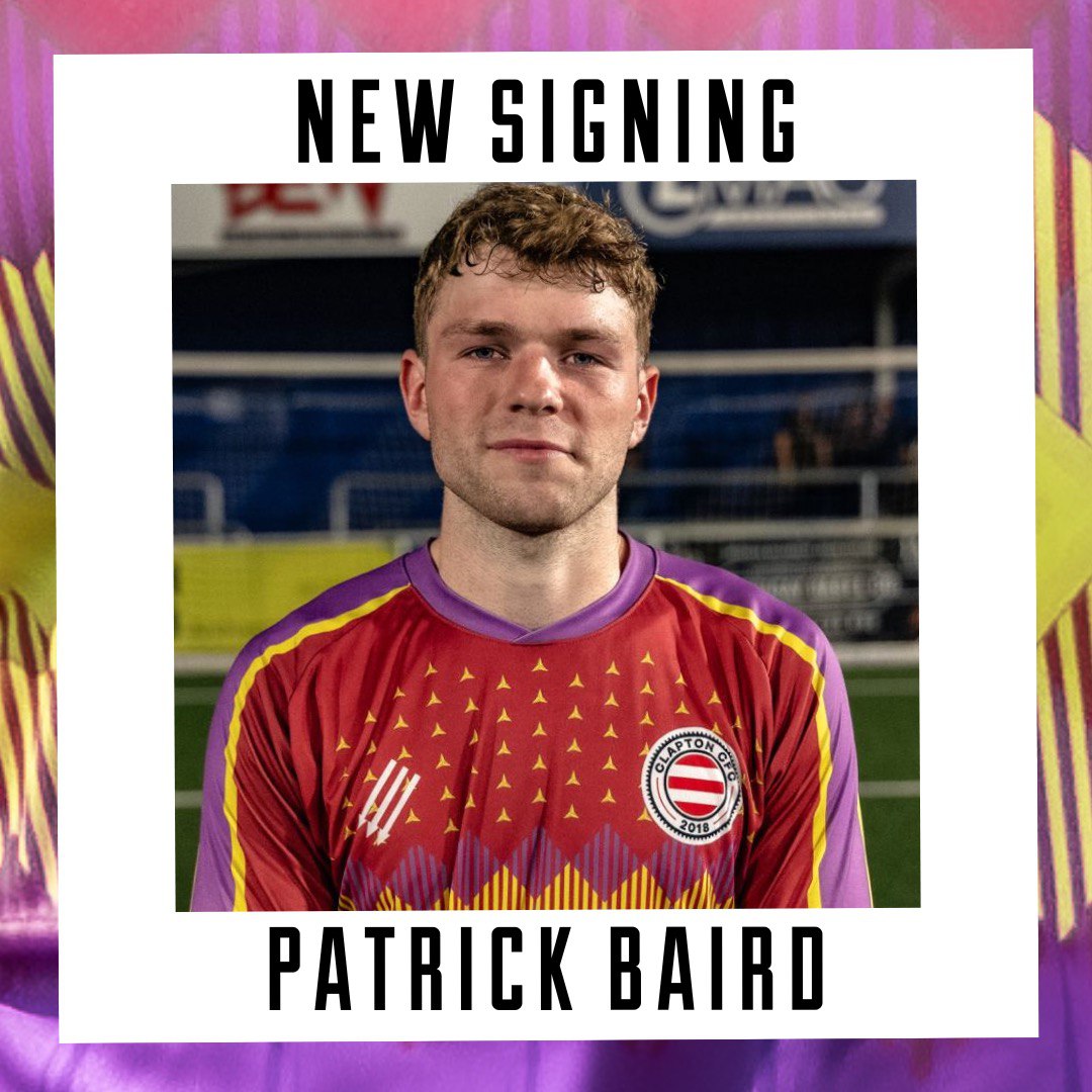 Patrick Baird with the words 'new signing'