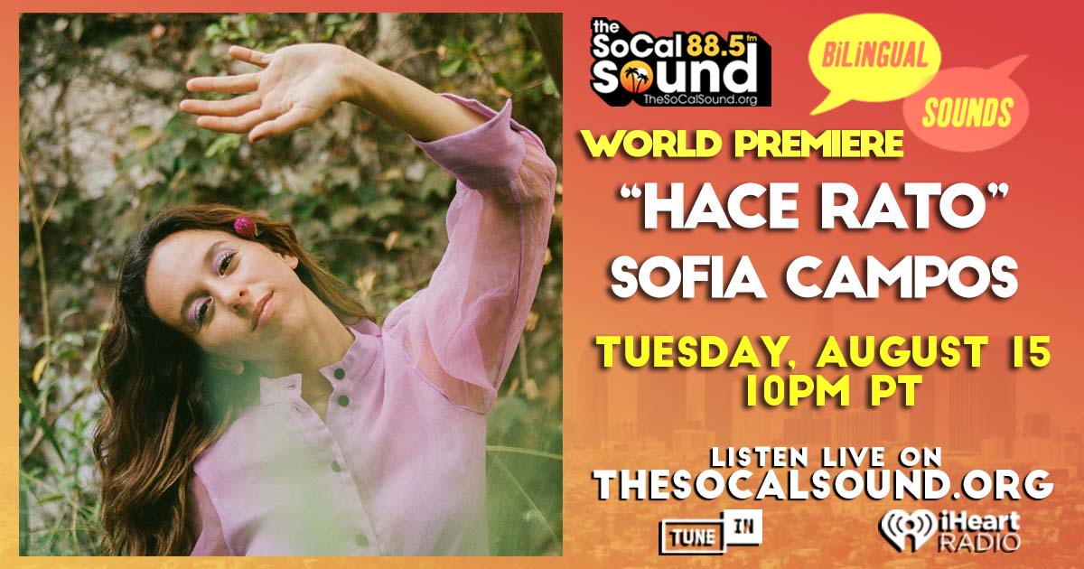 The SoCal Sound (@thesocalsound) on Twitter photo TONIGHT at 10pm pt - <a href="/Byronbasically/">Byron Gonzalez</a> has the exclusive world premiere of "Hace Rato" - a song on <a href="/sofiacamcam/">sofía campos</a>'s upcoming third album 'Lisboa.' An album that will be available this Friday!
Tune in at thesocalsound.org or on the closest radio in your area!
#latinalt #laradio TONIGHT at 10pm pt - <a href="/Byronbasically/">Byron Gonzalez</a> has the exclusive world premiere of "Hace Rato" - a song on <a href="/sofiacamcam/">sofía campos</a>'s upcoming third album 'Lisboa.' An album that will be available this Friday!
Tune in at thesocalsound.org or on the closest radio in your area!
#latinalt #laradio