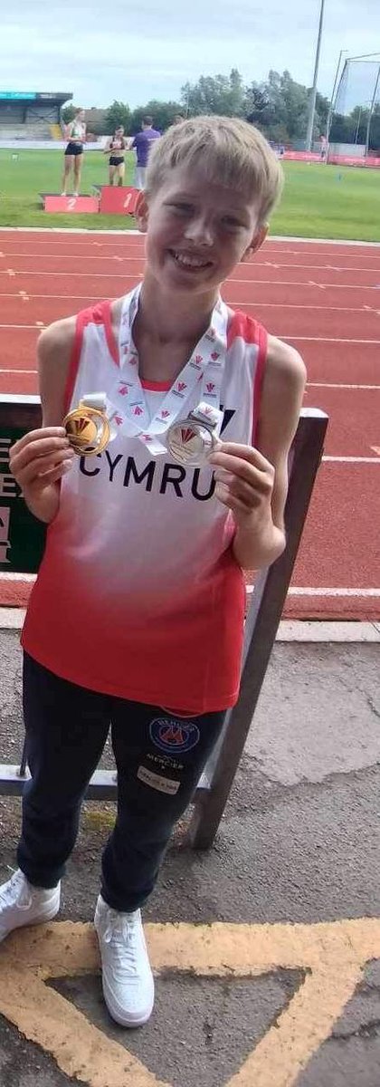rhian_vale's tweet photo. Great success for Ioan and Nia both Welsh champions after Sundays Welsh athletics championships. 2 gold and one silver medal U13s high jump and 1k race walk. @StjohnboysPE https://t.co/cu8Onpkoht