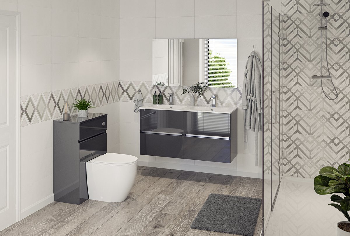 JJOplc's tweet photo. What's better than a perfectly-fitted  basin with storage underneath to organise all of your essentials?

TWO perfectly-fitted basins with storage underneath to organise all of your essentials...

We must pay compliment to the complementary greyscale tiling too...

🥂✌️⚖️ https://t.co/KQZiVgDhYP