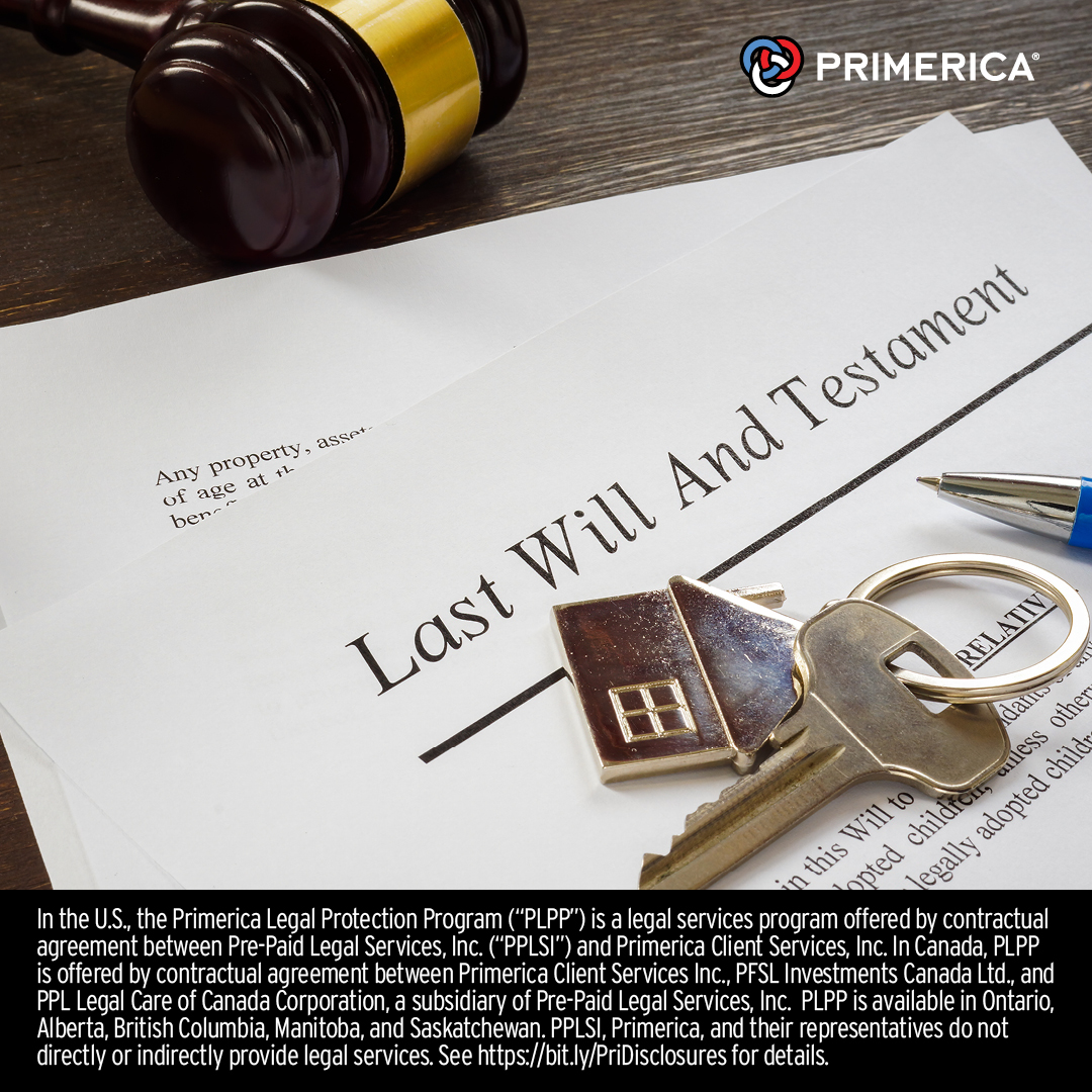 Ivans05's tweet image. Help protect your family and loved ones from what could be the devastating consequences of dying without a will. Contact me to learn more about creating a will through the Primerica Legal Protection Program.

Bit.ly/PriDisclosures
