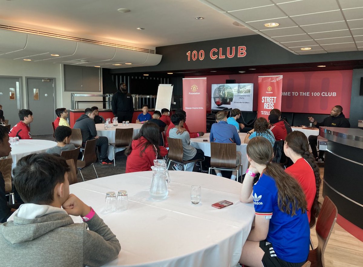 It's good to be back at #OldTrafford 🥰🏡
Last week, our #StreetReds participants visited the Theatre of Dreams for a workshop with @CyvcSolve, exploring positivity, self-expression and 

They also got an exclusive tour of our famous home