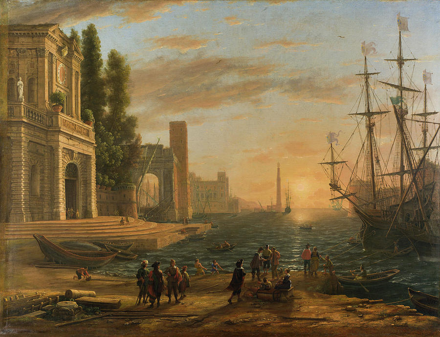 Sea Port at Sunset ~ Claude Lorrain
Baroque Era 17th Century Fine Art

#baroqueart #17thcentury #fineartpainting #SailingEra #sailingships #seaport #sunsetpainting #17thcenturyart #claudelorrain #fineart #classical #classicalarchitecture