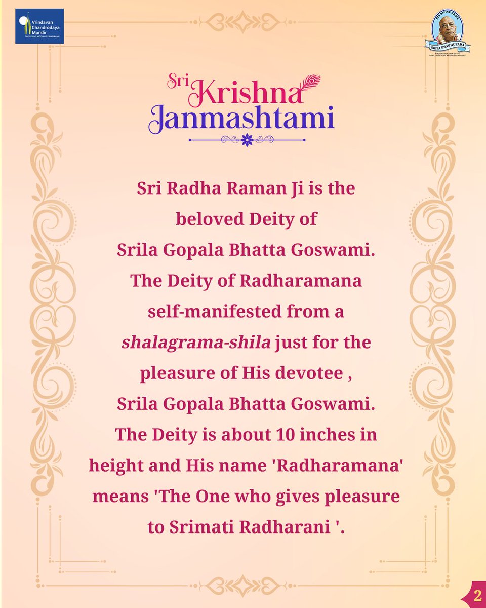 VCMVrindavan's tweet photo. Sri Radha Raman, Vrindavan
.
.
.
.
22 Days left for Sri Krishna Janmashtami.
.
.
.
#VrindavanChandrodayaMandir #Vrindavan #TallestTemple #Janmashtami #Gemsofvrindavan #ExploreBraj #Radharaman https://t.co/pCLZvmMrJR