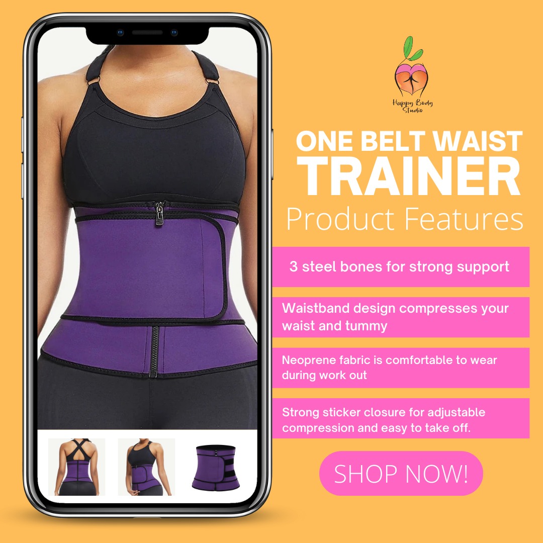 There's nothing better than a classic. The One Belt Waist Trainer is in stock! happybodystudios.com #body #curvy #womanownedbusiness #fitness #athleticwear #waisttrainer