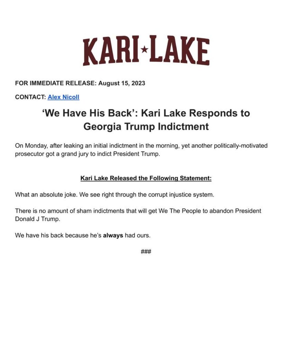 Kari Lake tweet media