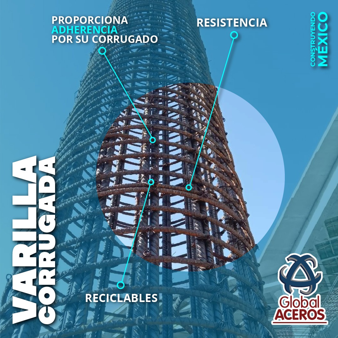 GlobalAceros0's tweet photo. ¡Refuerza tus construcciones con nuestra Varilla Corrugada! 🔩🏗️ Con su resistencia y durabilidad te permite crear armados solidos y duraderos. 💪✨ 
#VarillaCorrugada #Construcción #ArmadosDeVarilla #Colado #GlobalAceros #ConstruyendoMexico https://t.co/1AnnIvnaGw