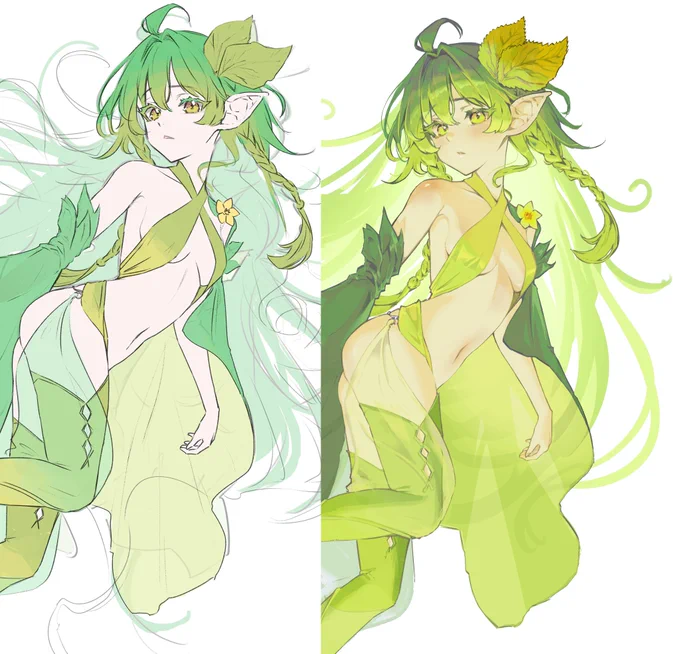 線画&下塗→仕上げの厚塗り何がどうしてこうなるのかは描いた本人にも分からないんだ………二度と描ける気がしない 
