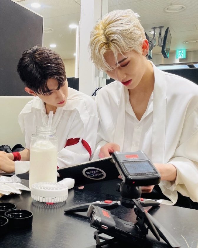 This picture holds cherished memories as well, capturing the moment when Ricky and I were in the M Countdown waiting area, preparing to perform the song 'Over Me'.