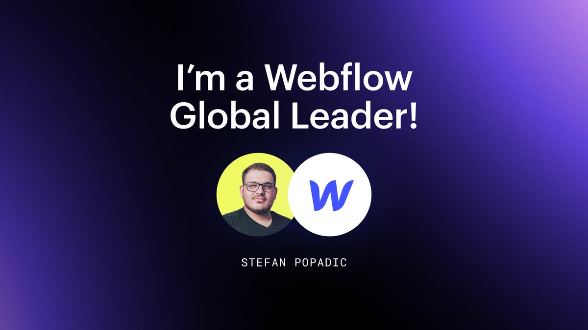 I'm super excited to share that I'm now part of <a href="/webflow/">Webflow</a>  Global Leaders! 🎉