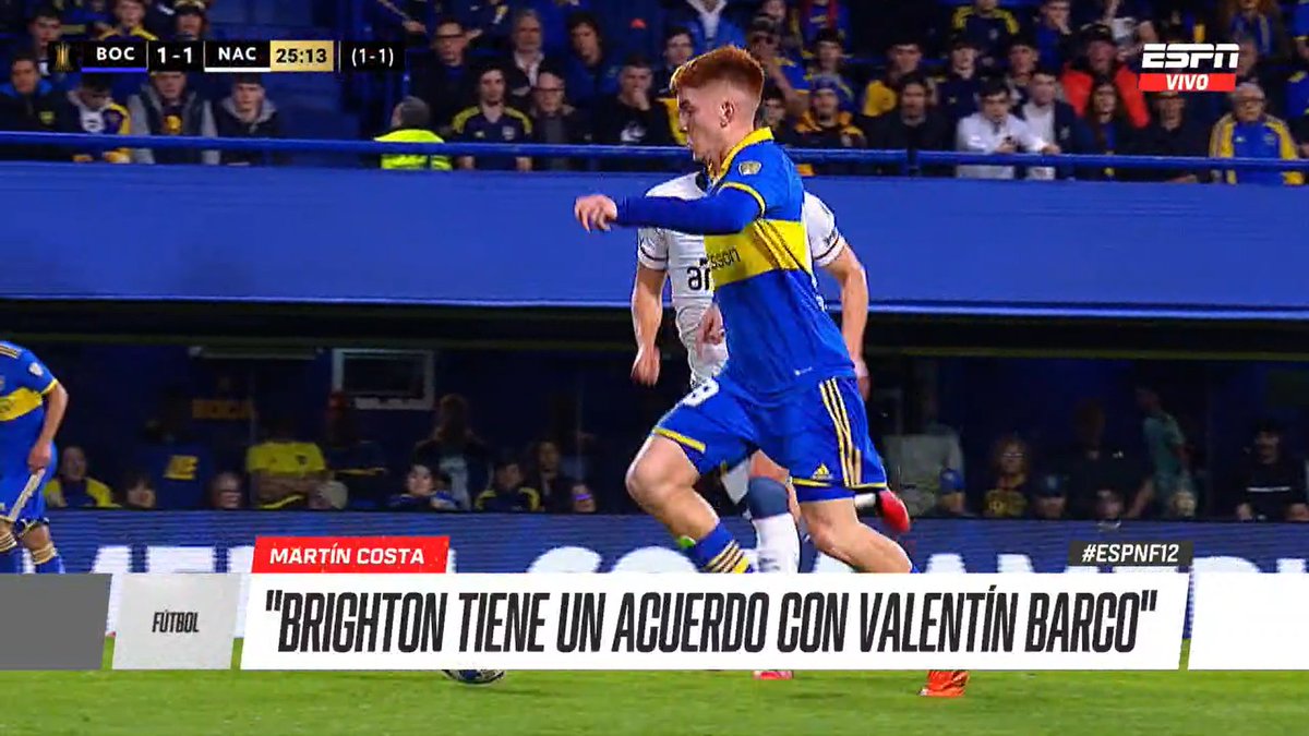 la12tuittera's tweet photo. 🚨ULTIMO MOMENTO🚨

Valentín #Barco tiene un principio de ACUERDO con el @OfficialBHAFC. Está todo ENCAMINADO y solo resta la DECISIÓN FINAL del jugador de accionar la CLÁUSULA DE RESCISIÓN (US$ 15M).

🎙️M. Costa x #ESPNF12 https://t.co/uwjxet6GaM