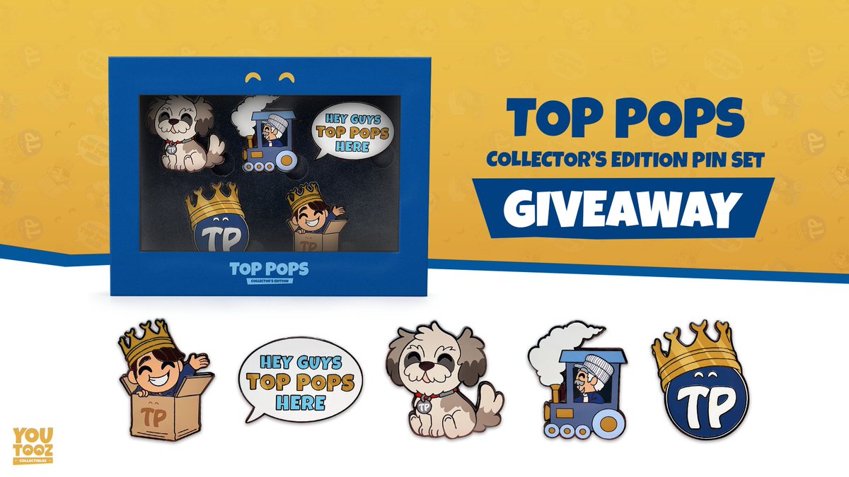 RT + follow @youtooz for a chance to win a Top Pops pin set 👀 winners are announced on the drop day august 18th!