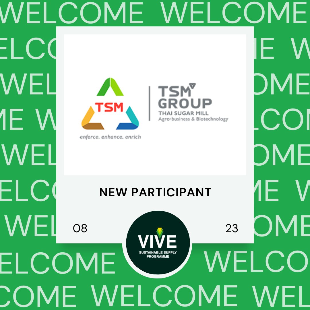 Thai Udonthani Sugar Mill (TSM) is now a VIVE participant! TSM is a #sugarcane producer and miller in #Thailand, supplying many products domestically and globally. ow.ly/w59X50Pzljt 
#sustainablesugar #sustainablesupplychains