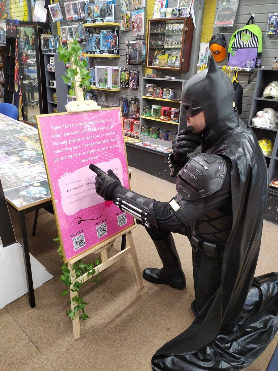 Can Batman himself crack the code?🦇

Word has got out to Gotham that there are puzzles to be solved in Blackburn Town Centre!

Can you help Batman solve all 10 puzzles on The Escapade?

More info 👉 blackburnbid.co.uk/the-escapade/