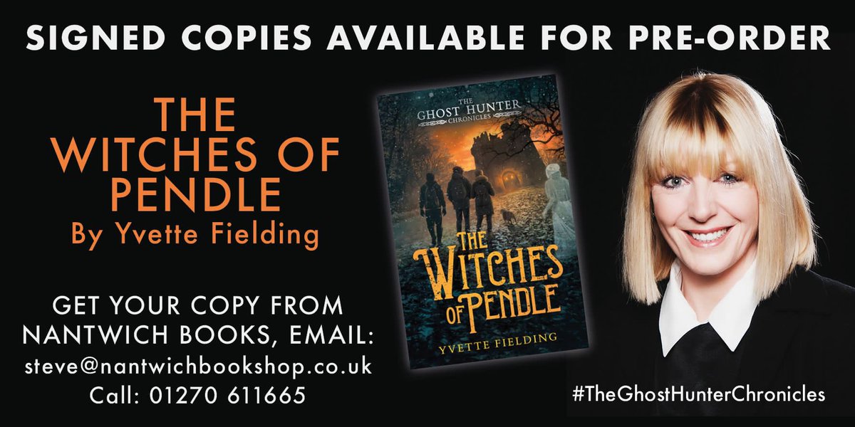 Get in touch with the brilliant @NantwichBook for a signed copy of my new book The Witches of Pendle #TheGhostHunterChronicles #Spooky #Paranormal @AndersenPress