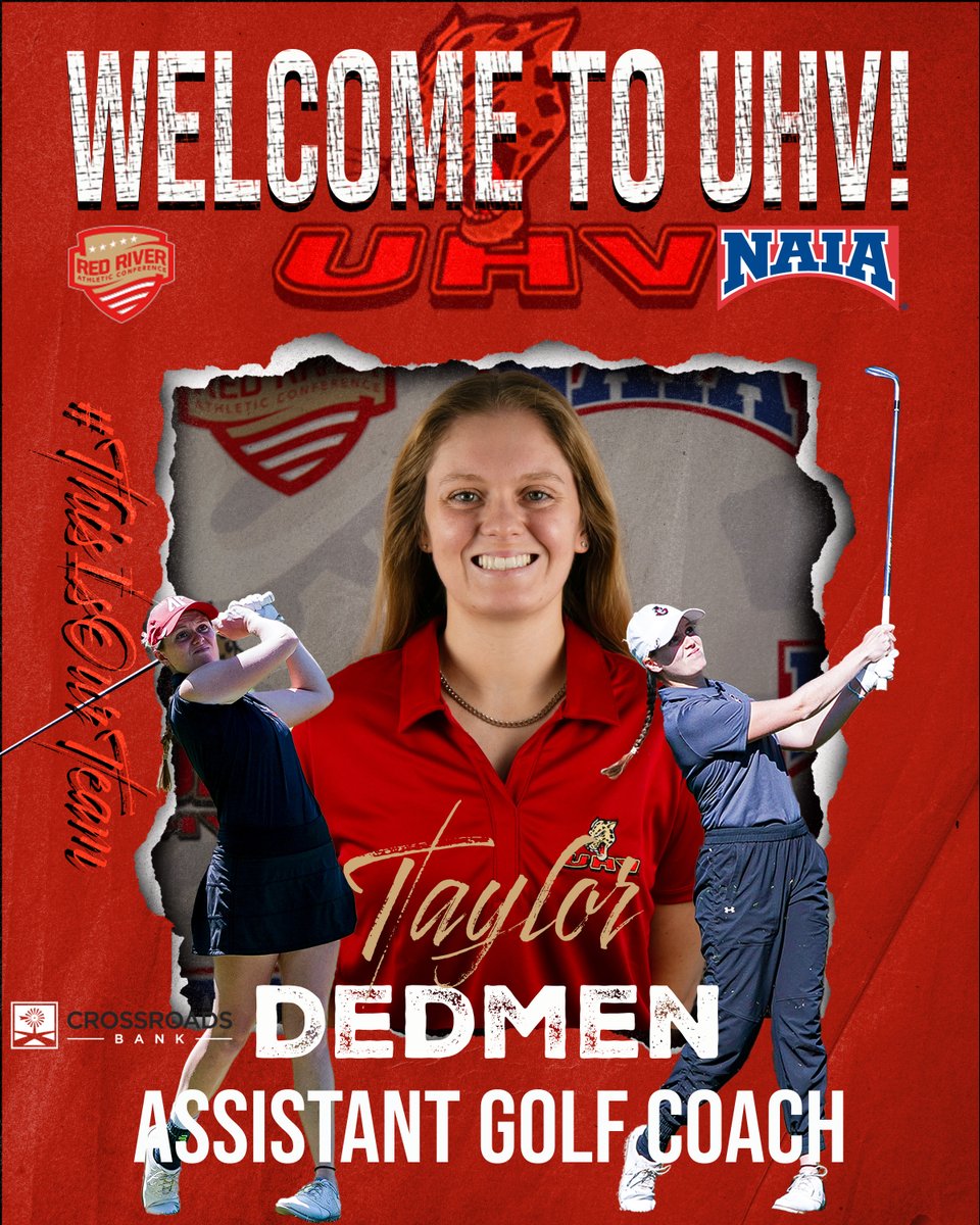 tamuvjaguars's tweet photo. Please welcome the newest addition to the UHV golf coaching staff, Taylor Dedmen!

✍️ : https://t.co/A0Q09OFGbE
#ThisIsOurTeam https://t.co/pnvuctpcL4