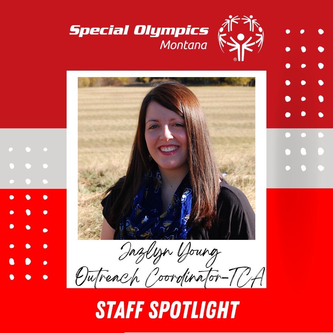 We have a top-notch staff at Special Olympics Montana, and we want you to meet them! Today we introduce you to 𝗝𝗮𝘇𝗹𝘆𝗻 𝗬𝗼𝘂𝗻𝗴, 𝗧𝗿𝗶-𝗖𝗼𝘂𝗻𝘁𝘆 𝗢𝘂𝘁𝗿𝗲𝗮𝗰𝗵 𝗖𝗼𝗼𝗿𝗱𝗶𝗻𝗮𝘁𝗼𝗿.