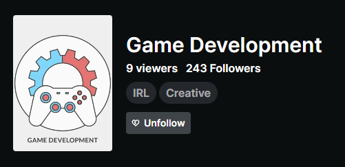 TatTheStripyCat's tweet photo. @kick what did you do with Game Dev category? I can't find it while browsing neither in IRL nor in Creative. https://t.co/GxsGxWZcox
