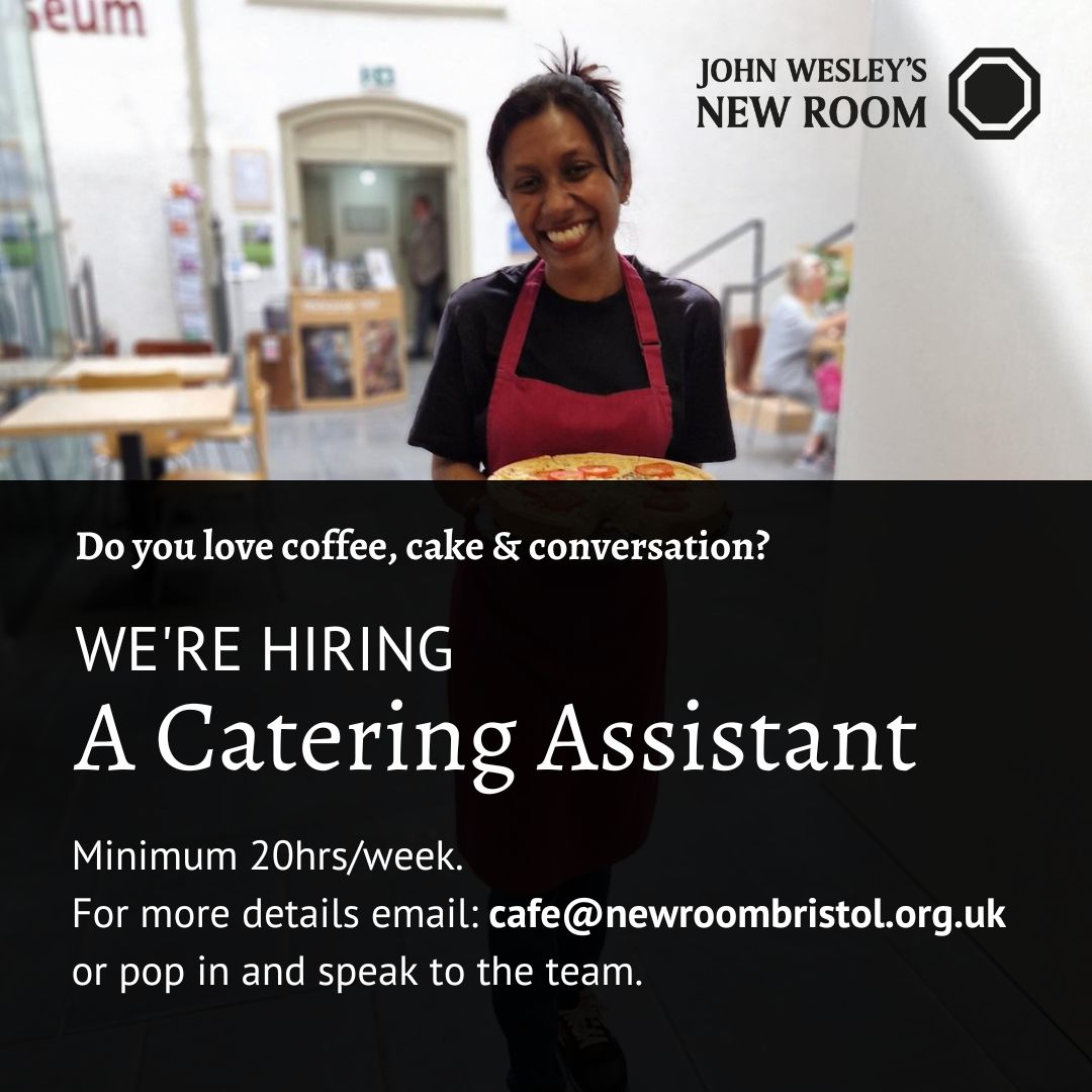 Do you love coffee, cake & conversation? Then we’ve got the job for you. We're Hiring a Catering Assistant. Minimum 20hrs/week.

For more details email: cafe@newroombristol.org.uk or pop in and speak to the team.

#BristolJobs #JobsInBristol #Bristol #Jobs #catering