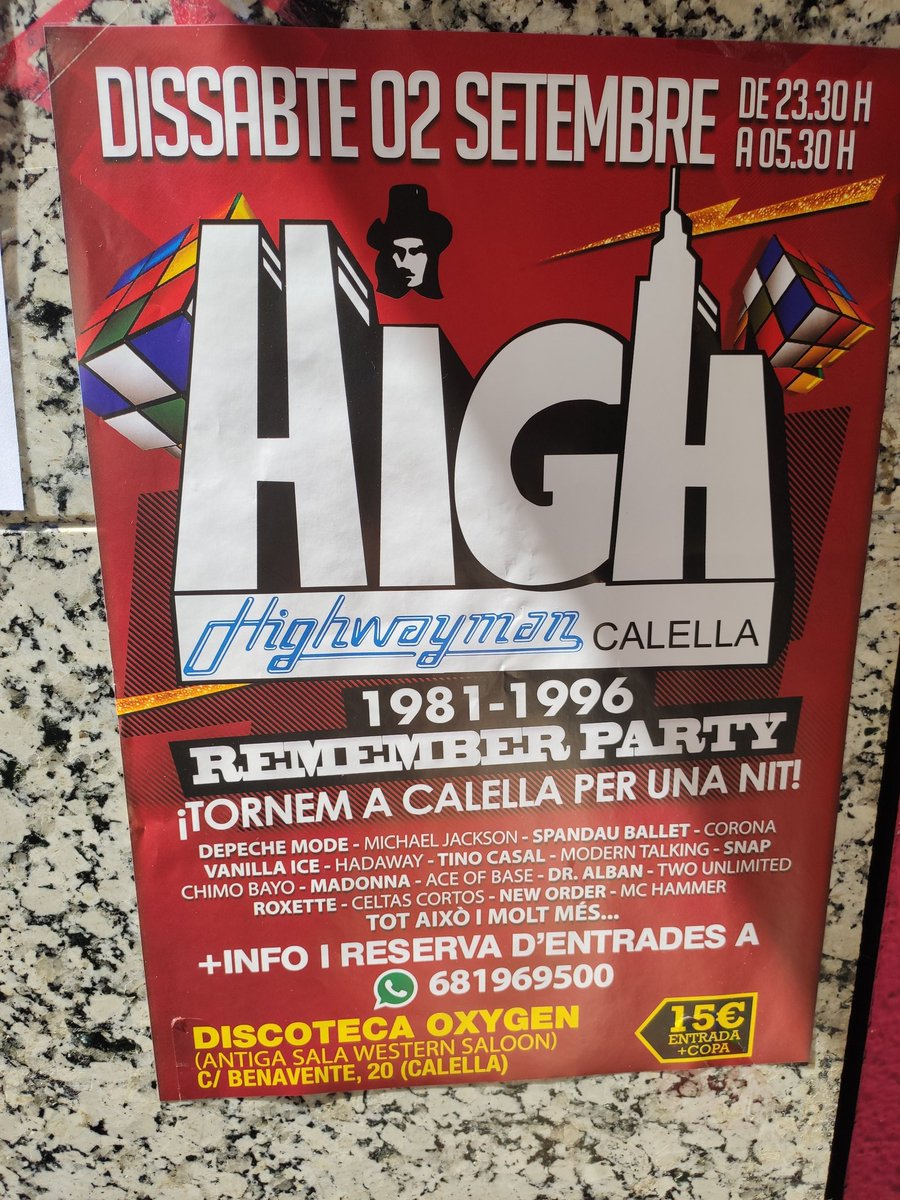 yulen71's tweet photo. Alguien por mi TL tan viejo como yo que conociera Highwayman de Calella? #high #calella #maresme #discoteca #años80 #nocheochentera https://t.co/KPm4EBqP3o