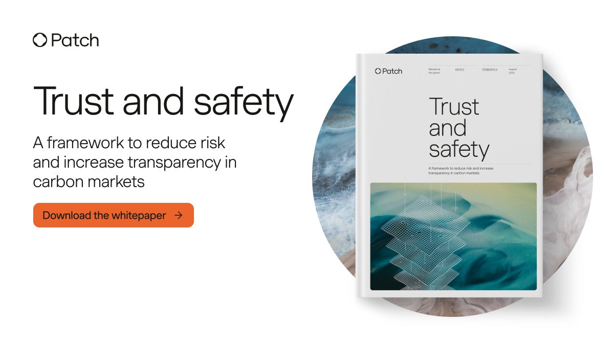 We need to improve confidence in the VCM to unlock acceleration. Read our whitepaper on trust and safety to find out how Patch approaches risk: patch.io/trust-and-safe…