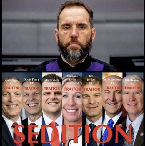 MarysBoutique's tweet photo. @RepAndyBiggsAZ #TraitorAndy sounds very nervous! Participated in the coup - Jack Smith is coming for you..... https://t.co/cdGwvaT51u
