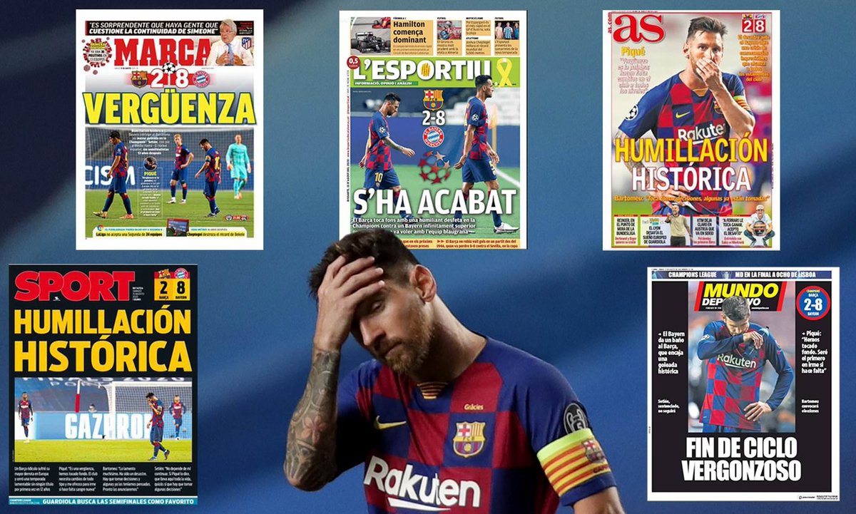 forostoreros's tweet photo. FC Barcelona 2 - 8 Bayern de Munich
En los 9 años anteriores Messi había ganado una Champions con Neymar. Sin copa del Mundo ni copa de América. https://t.co/otctf3wCe5