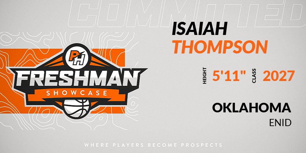 Welcome Class of 2027 Isaiah Thompson (<a href="/Isaiah5thompson/">Isaiah Thompson</a>) of Enid HS to the <a href="/PrepHoopsOK/">Prep Hoops Oklahoma</a> Showcase @ The HIVE Sports Complex. 

🔥🏀 #PHFreshmanShowcaseOK 🏀🔥

Register NOW! 👇  
events.prephoops.com/e/798/register…