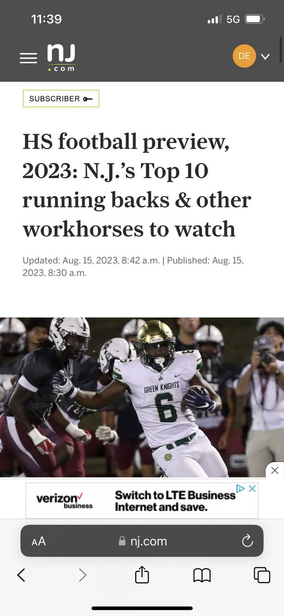 WillDeady's tweet photo. BLESSED to be named a Top 10 RB in the State of New Jersey @HSSportsNJ @ByLuisTorres https://t.co/1CilDtidd6