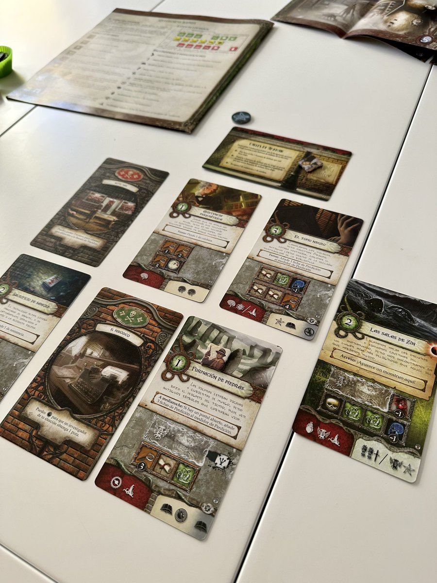 SectarioLudico's tweet photo. Un poco de nostalgia mañanera para el día festivo. Nos hemos adentrado dos investigadores en Arkham para intentar detener a Cthulhu antes de que despierte. #ElSimboloArcano es lo que es,azaroso,un poco repetitivo..etc etc… Pero que vicia mucho!!!! A pesar de los años amor total. https://t.co/ifmRTgNhBw