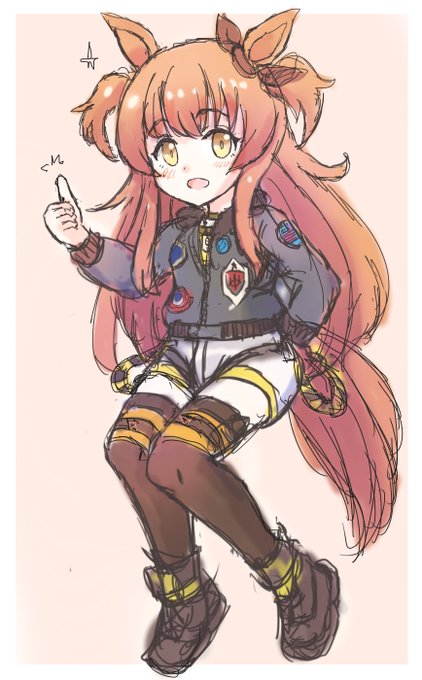 今夜もMisskeyわんどろで描いた絵をはりはり…!今回はウマ娘より「マヤノトップガン」さんです!でんぢゃーぞーん…! 