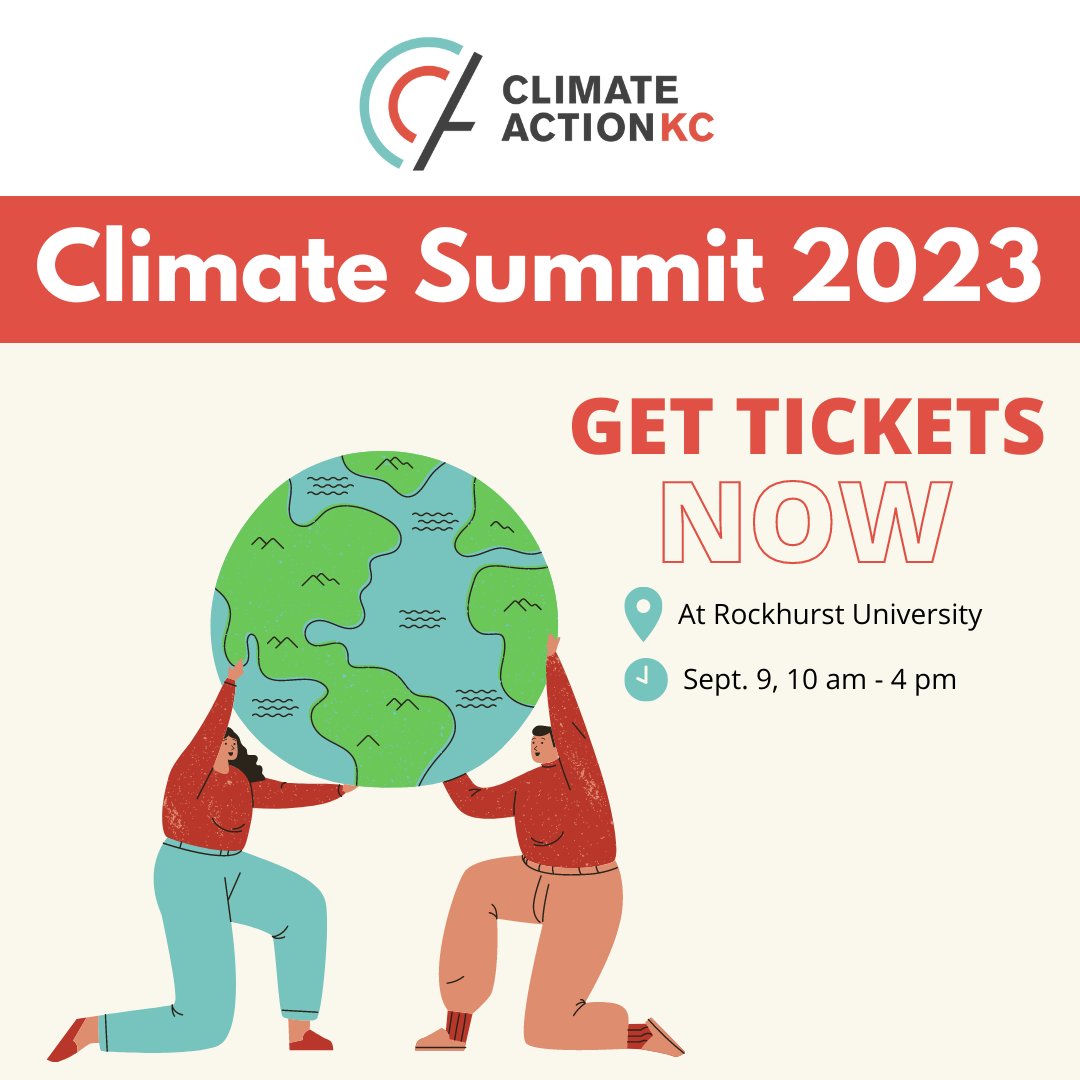 On Saturday, September 9, 2023, at Rockhurst University, our 3rd annual Climate Summit commences with inspiring conversations with elected officials, corporate leaders, climate advocates, and other critical voices across our region.

Buy tickets 👉 bit.ly/43f5J9J