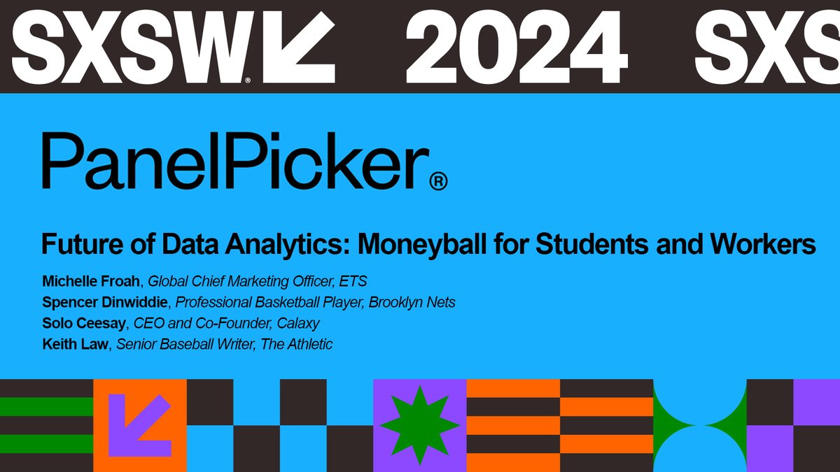 ETSInsights's tweet image. Don't miss out on the opportunity to vote for our incredible #PanelPicker proposal at @sxsw!  Join @MichelleFroah, @SDinwiddie_25 @soloceesay &amp;amp; @keithlaw to explore how leveraging #data and #AI can elevate our personal growth. 👉 bit.ly/3KvzWtL