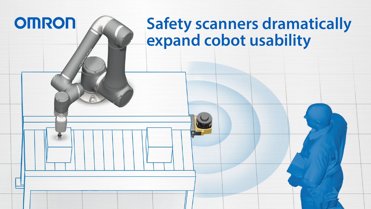 OmronAutomation's tweet image. #Cobots can become even more useful when #safety scanners are added to the collaborative workspace, because they become aware of when humans are present or absent and adjust their speed accordingly.
Learn more in our new blog post ➡️ bit.ly/3DFe0bJ
#collaborativerobots