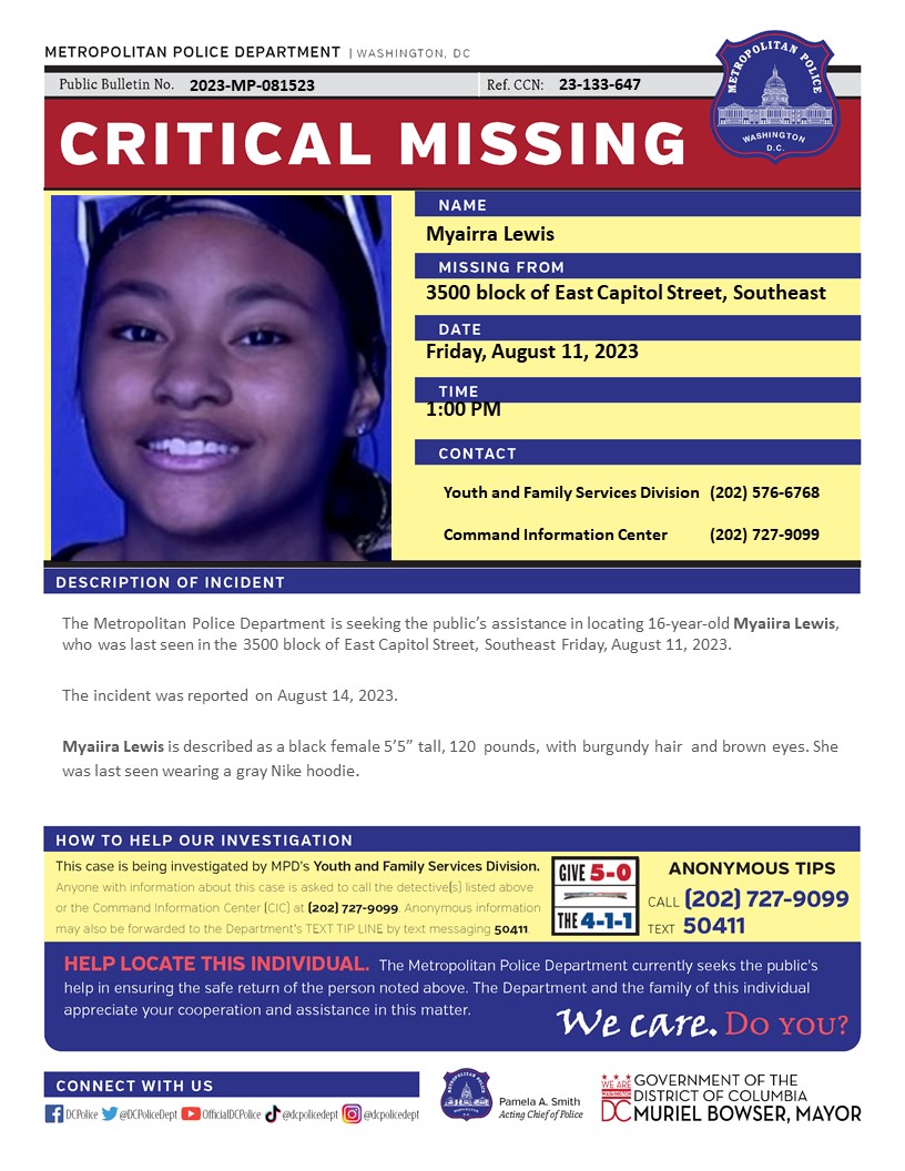 DC Police Department tweet media