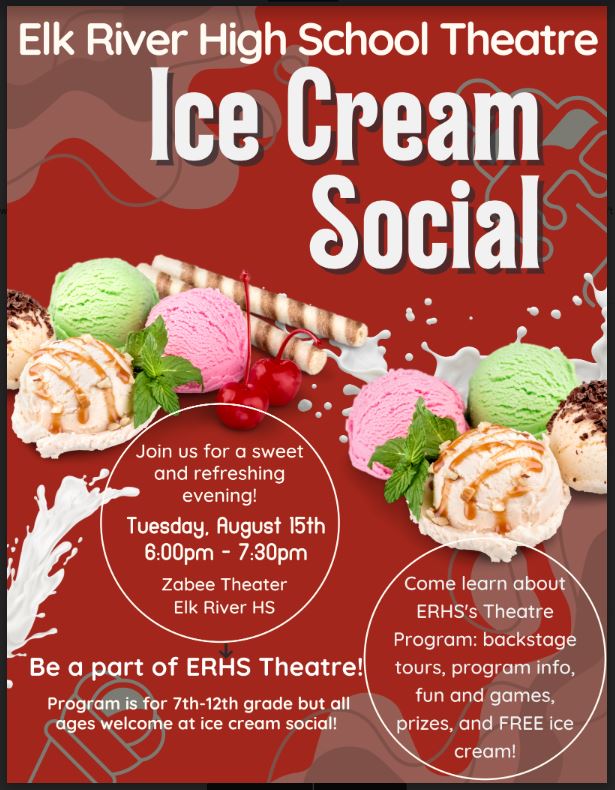 Fun times at ERHS! Come get to know our theatre department and have a bit of dessert!
