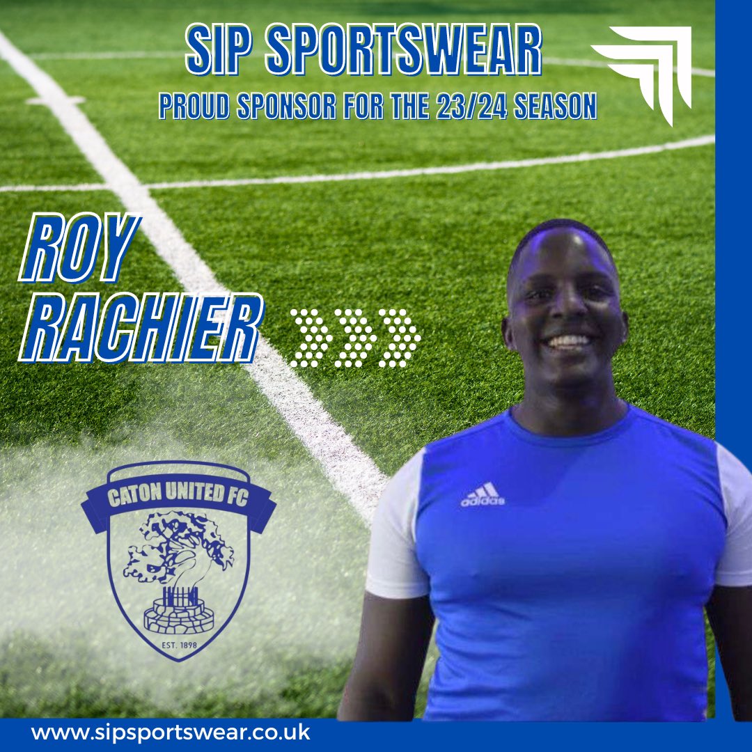 SipSportswear's tweet photo. Let’s make things official with a snazzy pic 🩵 @RoyRachier @catonunitedfc https://t.co/CVLqxB4Edp
