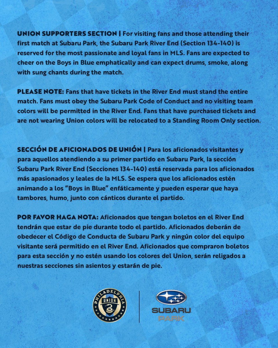 PhilaUnion's tweet photo. Attention: River End / Supporters Section attendees

#DOOP https://t.co/6S9CGPMfFU