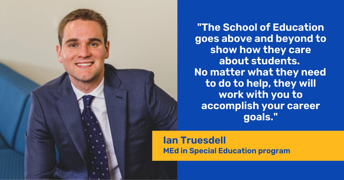 "#PittEducation goes above and beyond to show how they care about students," says MEd in Special Education student Ian Truesdell. 

Learn more about our undergraduate, master’s, and doctoral programs in special education: ow.ly/8t9I50PzlZO