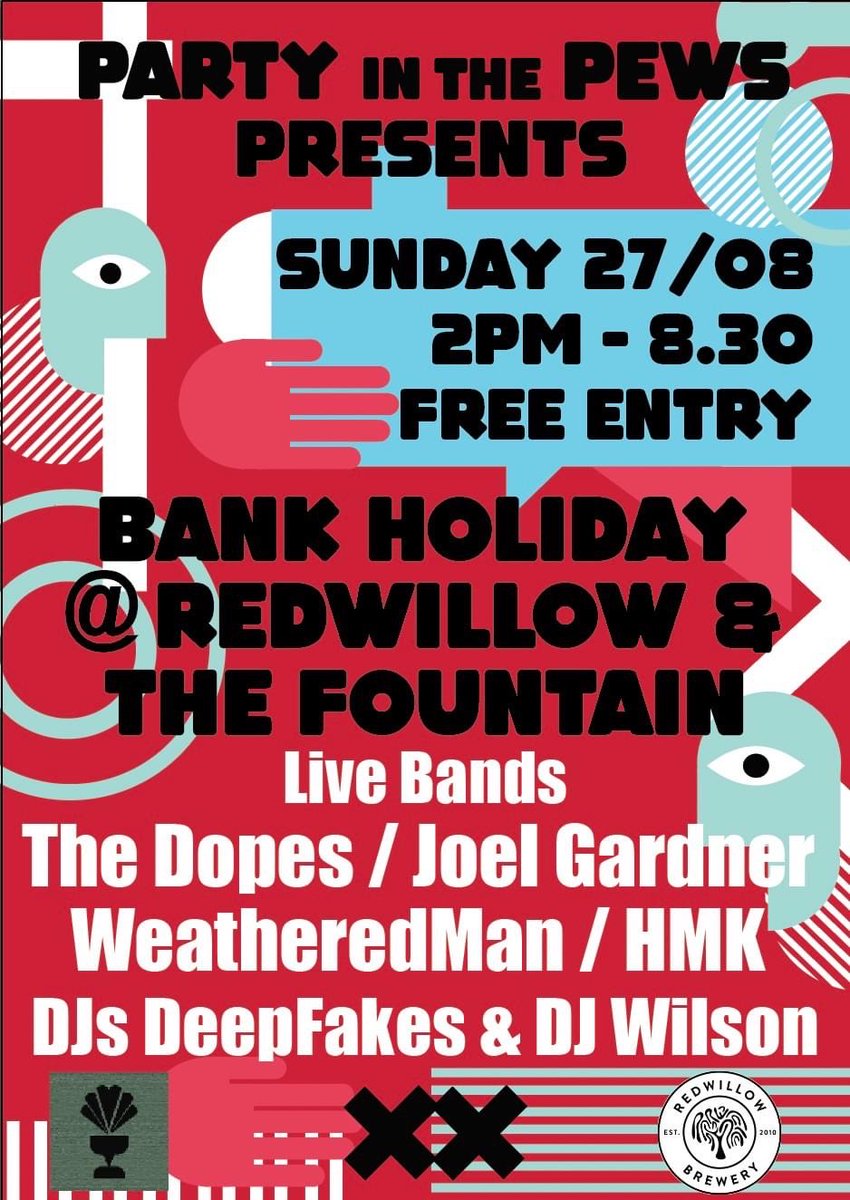 Red Willow Sessions 3! Join us 2pm - 8:30pm Sunday 27th for a day of great music, great beer, and great company! We're taking over the Park Green car park for the whole day, it's definitely not to be missed!
