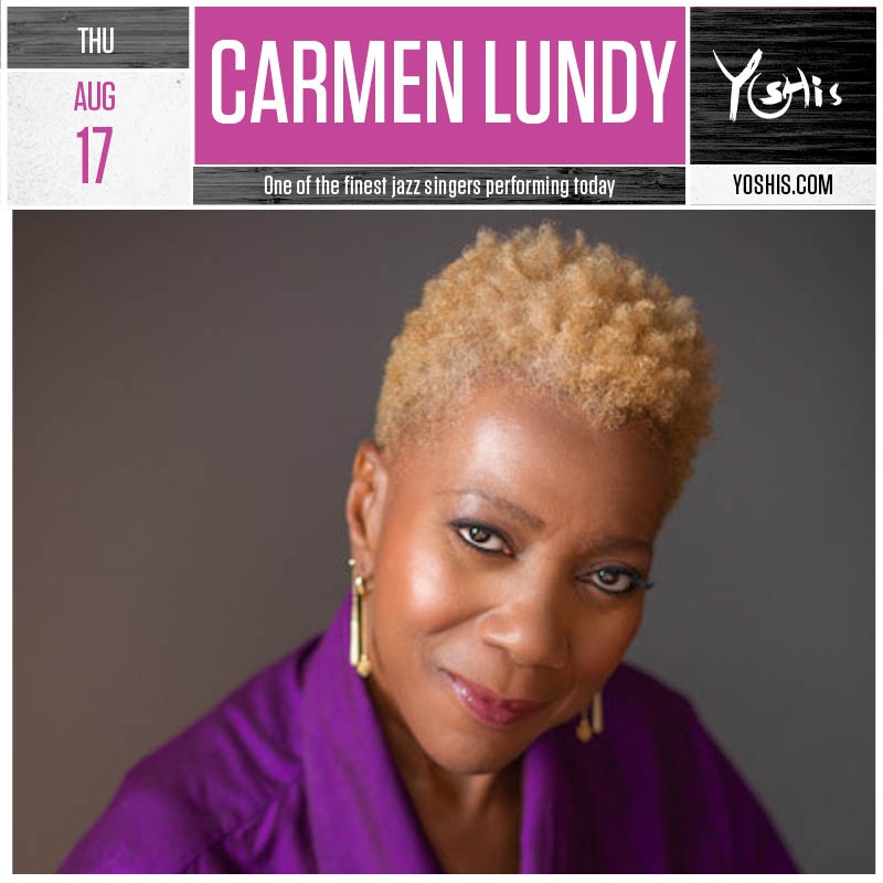 This Thursday, Aug 17, get ready to be swept off your feet by the enchanting melodies of Carmen Lundy! 🎶 
Join us for a night of soulful jazz. <a href="/CarmenLundy/">Carmen Lundy</a>
Secure your spot now: bit.ly/3LYJGMT