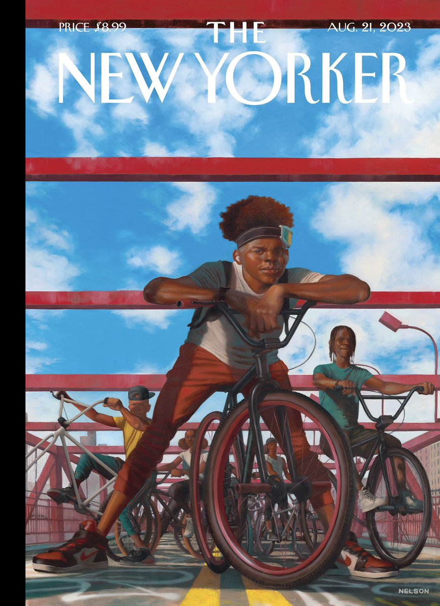 “RIDEOUT” by @KadirNelson for @NewYorker 

#rideout #BIKELIFE #kadirnelson #newyorkercovers #williamsburgbridge