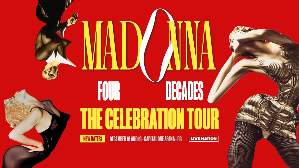 JUST ANNOUNCED: @Madonna's The Celebration Tour will come to Capital One Arena on Dec. 18 & 19, rescheduled from Sept. 2. All previously purchased tickets will be valid for the new dates. Ticketholders should check their email for more details.