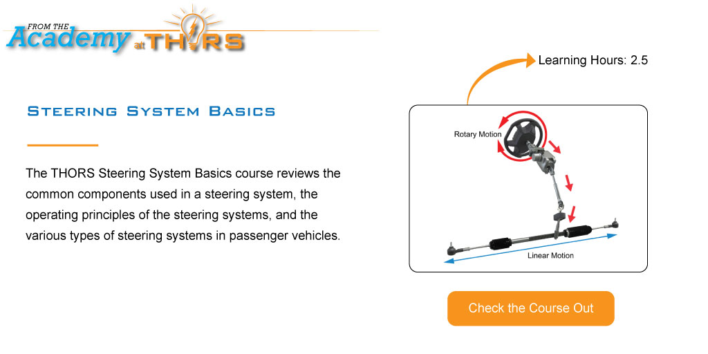 ThorsElearning's tweet image. Our Newest Course is here: Steering System Basics! Find the course here thors.com/manufacturing-…  #steeringsystem #steeringbasics