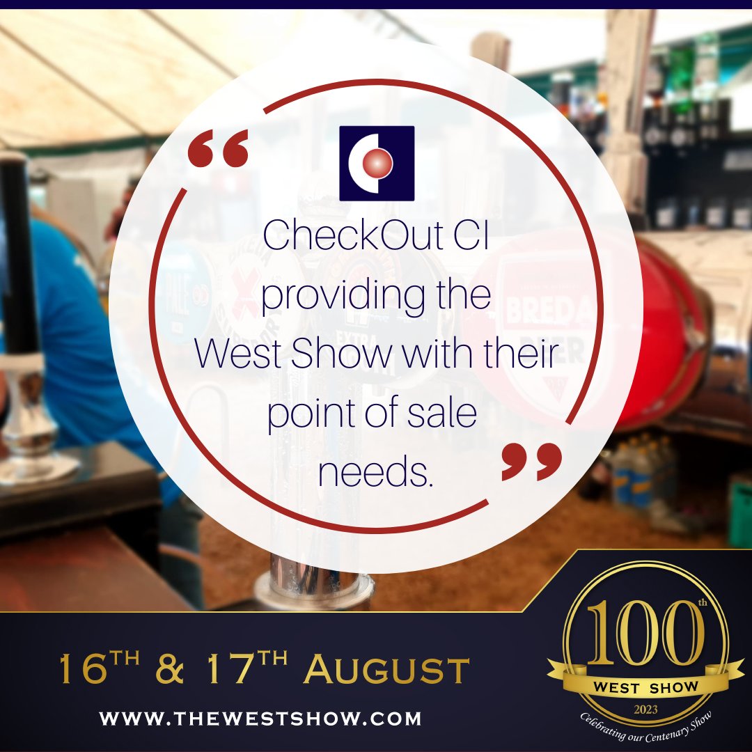CheckOutCI's tweet image. Do you know we cater for outdoor events, from Wifi Networks, Electronic Point of Sale to Digital Displays?

Don&apos;t miss the West Show this week 16th &amp;amp; 17th August, celebrating their 100th anniversary 🥳

#CheckOutCIGsy #EPoS #PointofSale #Guernsey #thewestshow